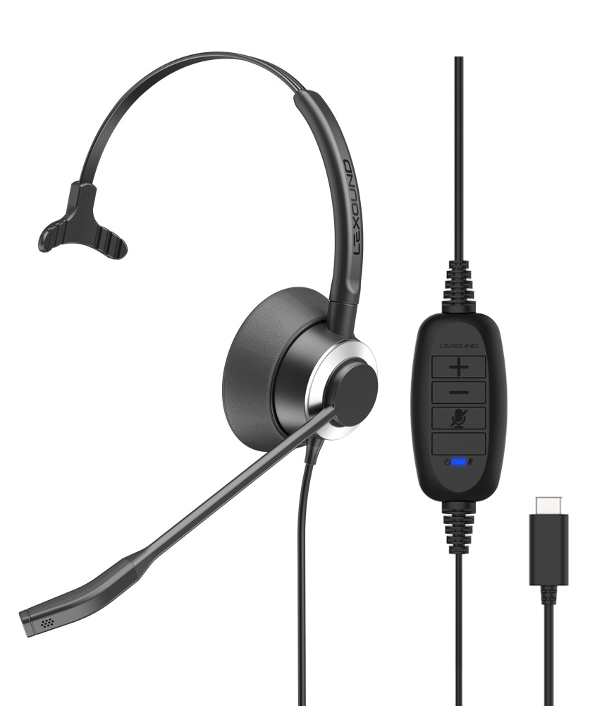 Micro-Casque Filiaire Monaural Connexion USB-C avec Fonctions Cordon USB C-BX PRO 5000 M USB-C BX